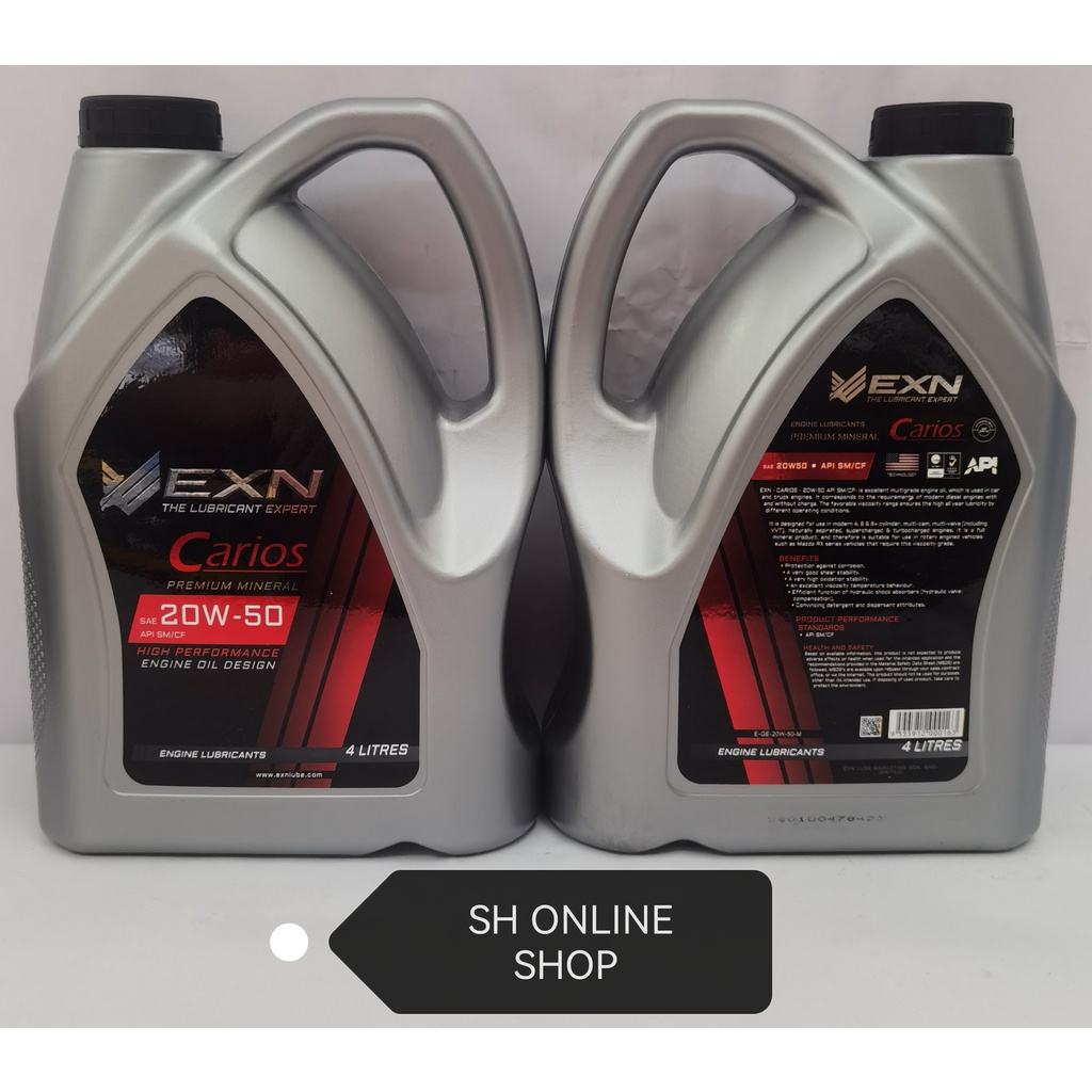 EXN CARIOS SAE 20W50 API SM/CF Premium Mineral Engine Oil (4 Litre