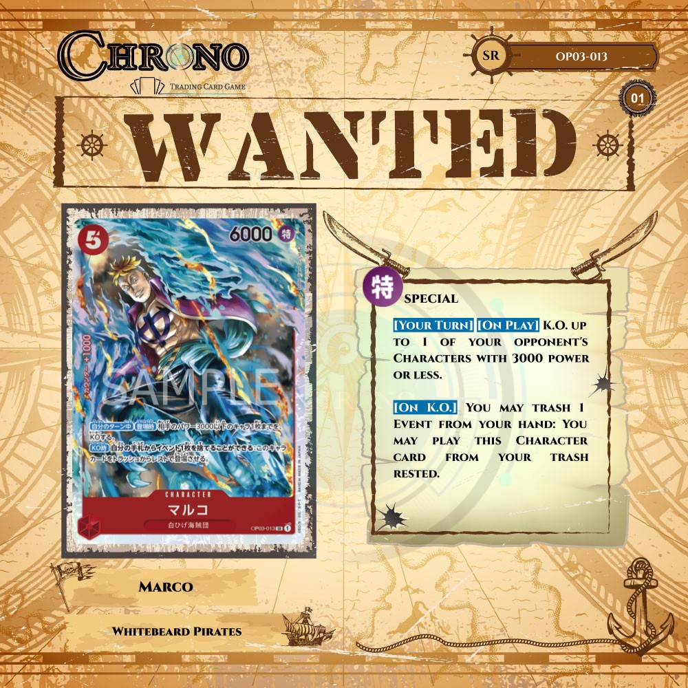 Marco OP03-013 SR Promo 1st ANNIVERSARY SET japan One Piece card Game