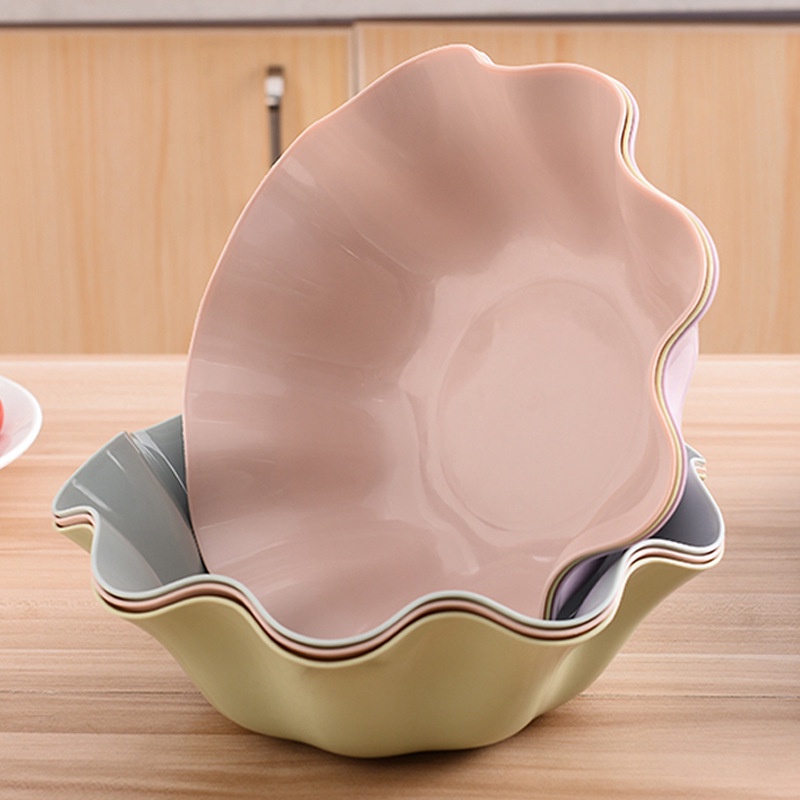 Ruffled Fruit Tray Plastic Candy Tray Living Room European Style Melon ...