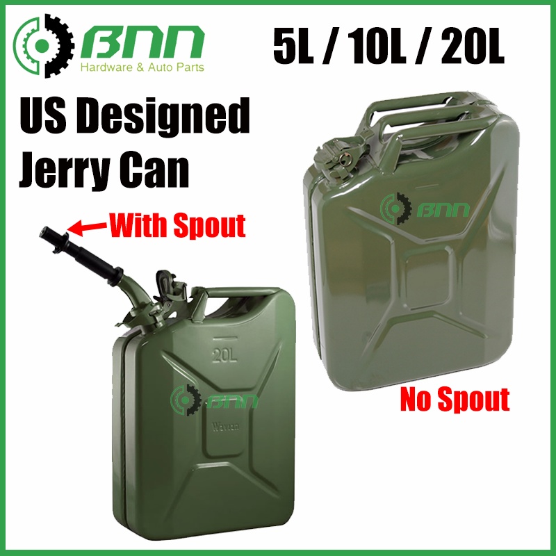 5L 10L 20L Jerrycan with Spout for Oil, Petrol, Diesel, Water Fuel Tank