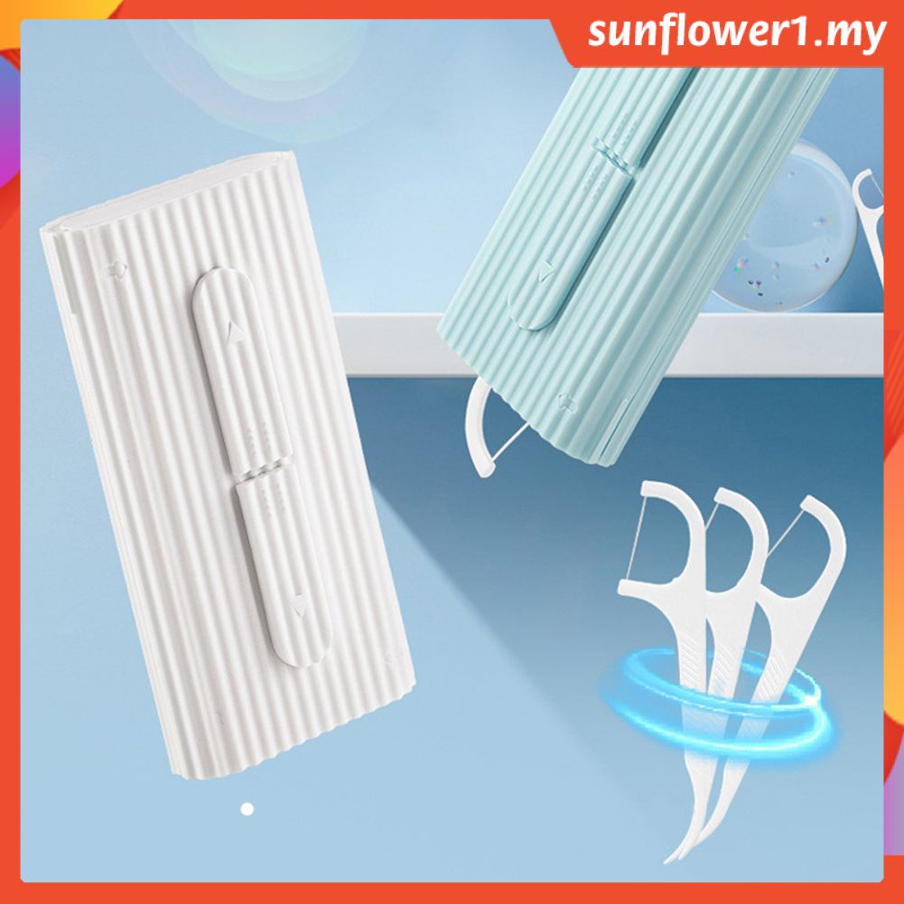 Portable Dental Floss Carryon Box Automatically Pops Up Ultrafine