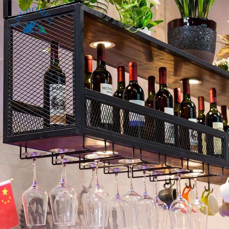 Bar Counter Wine Glass Rack Inverted Wine Glass Rack Wall-mounted ...