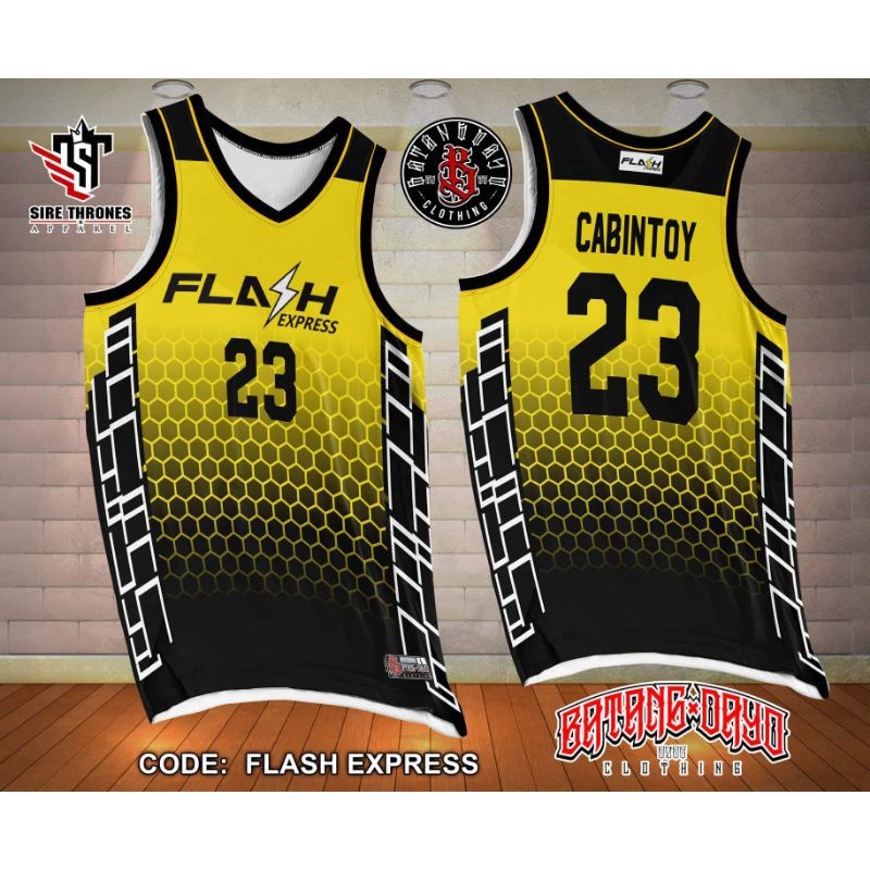 FLASH EXPRESS INSPIRED BASKETBALL JERSEY FREE CUSTOMIZE NAME AND NUMBER