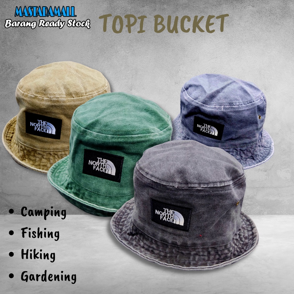 The North Face Fishing Bucket Hat, Topi Outdoors Hat Hiking Camping  Gardening Topi Apek