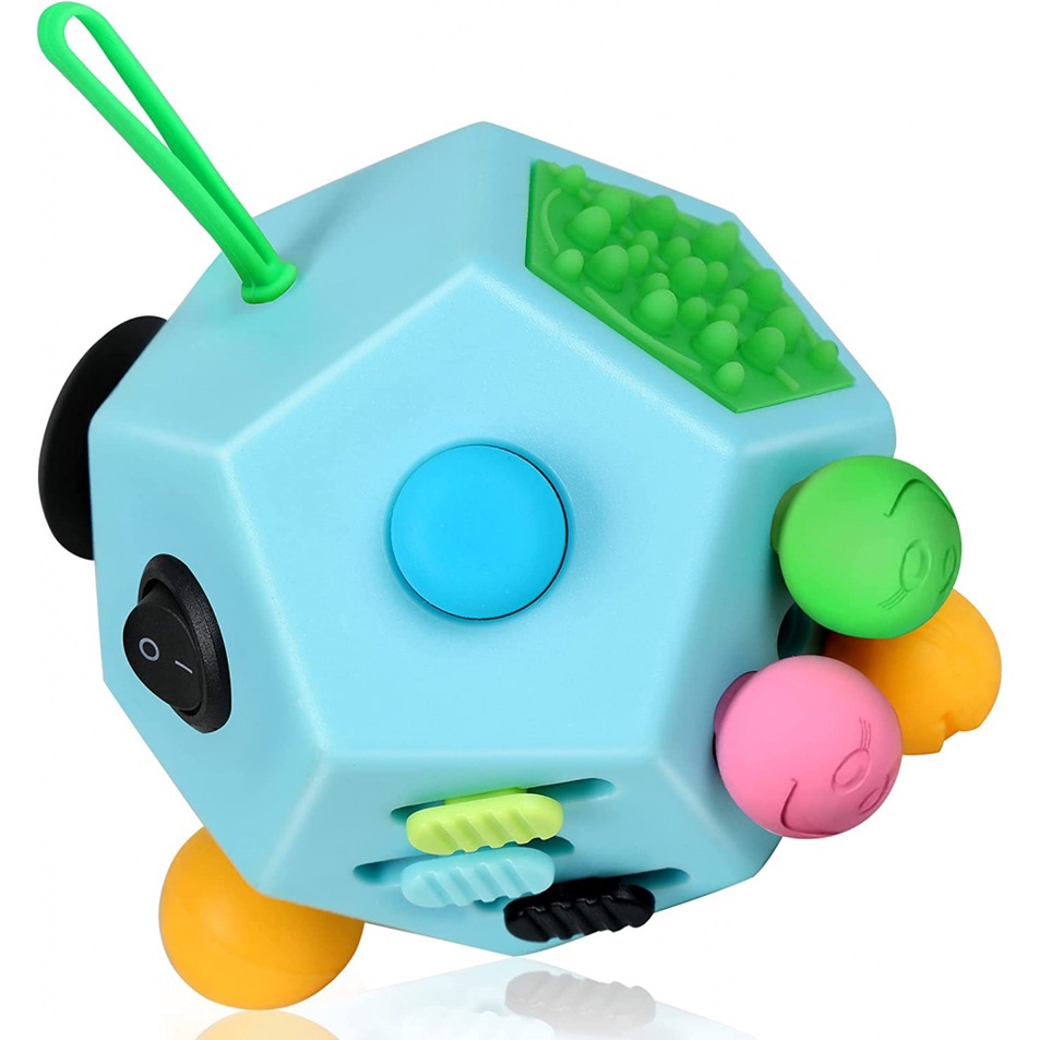 Fidget Dodecagon -12-Side Fidget Cube Relieves Stress and Anxiety Anti ...
