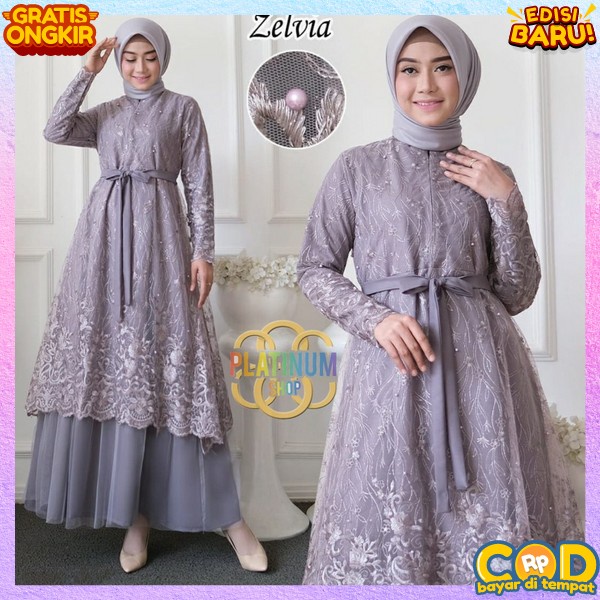 Lebaran Dress Drees Deres Muslimah Buju Elegant Gamis Simple Gsmis