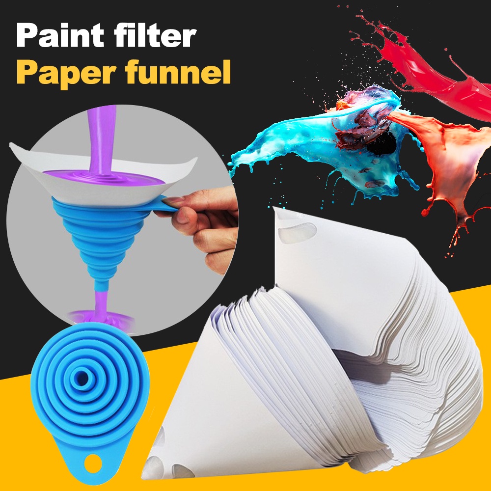 50/100/101Pcs Fine Paint Filter Paper Strainers Sieve Filter Mesh Nylon