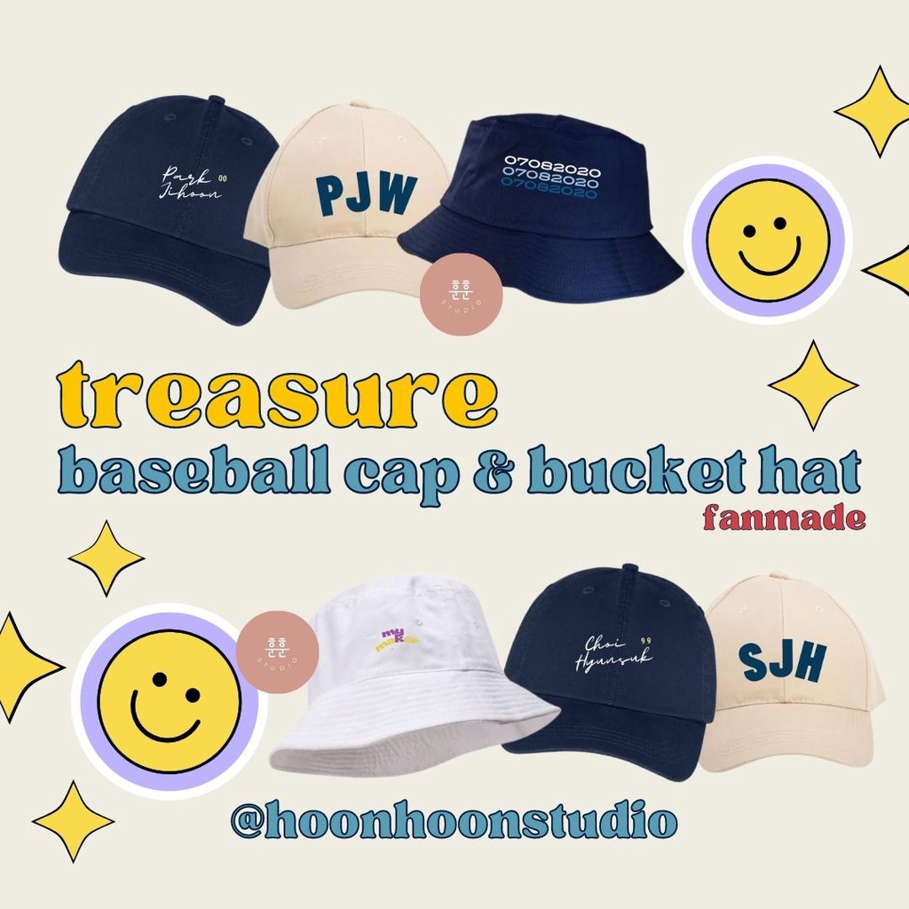 Treasure Baseball Cap & Bucket Hat Fanmade Embroidered Screen Hat