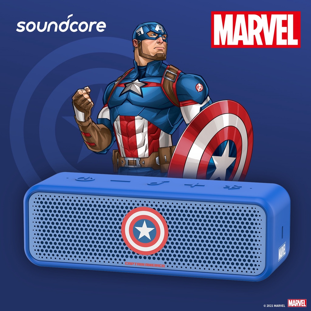 Anker x Marvel A3125 Soundcore Select 2 Portable Bluetooth Speaker with 16W  Powerful Stereo Sound, IPX 7 Water Resistant Black | PGMall