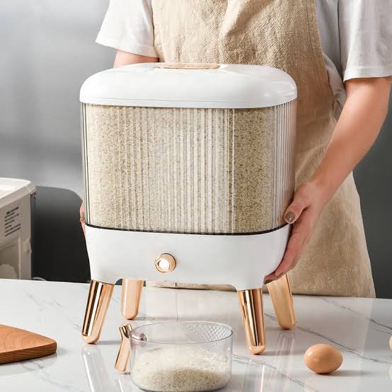 NEW !!! Rice Dispenser and Storage with measuring cup, Whole Grains ...