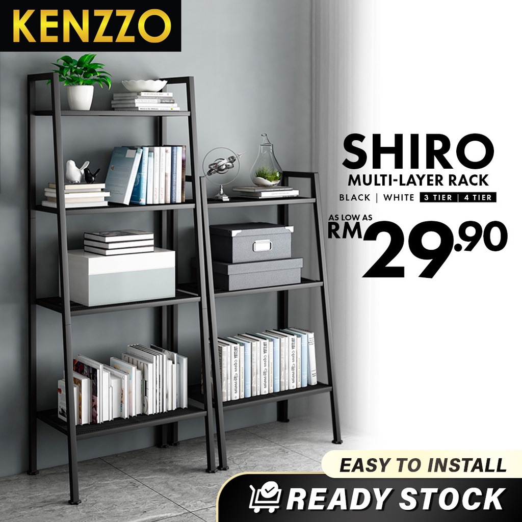 KENZZO : Shiro 3/4/5 Tier Multipurpose Shelf Shelves Rack Rak Besi ...