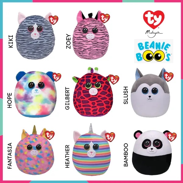 TY Beanie Boos Squish-A-Boos Collection 1 Pillow Toy Gift - 2 Sizes ...