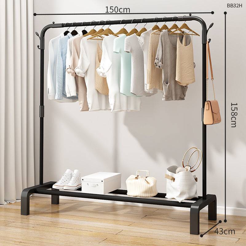 ampaian baju baby rak baju besi Household hanger floor folding simple ...