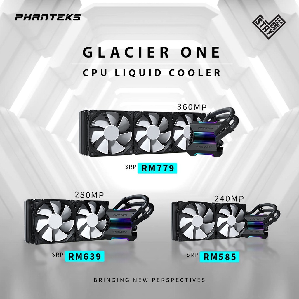  Phanteks GLACIER ONE Series AIO Liquid CPU Cooler [240 MP/240MPH
