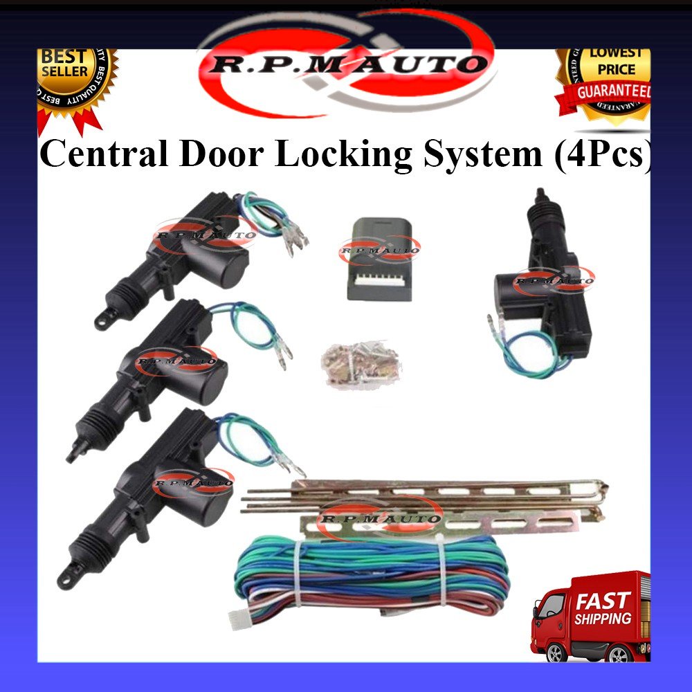 Car Power Center 4 Door Central Lock SystemOne Master Three Slave Car