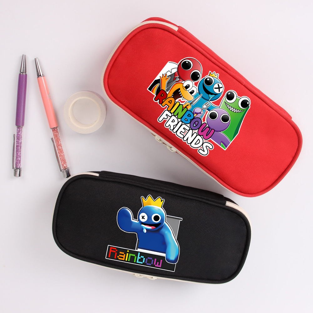 Hot Anime Rainbow Friends Pencil Case Multifunction Pencil Case