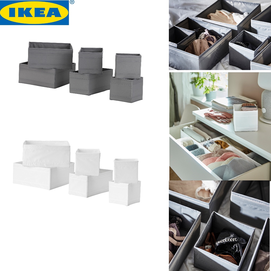Ikea Skubb Storage Box Organizer Wardrobe Box set Of 6 Drawer Dividers