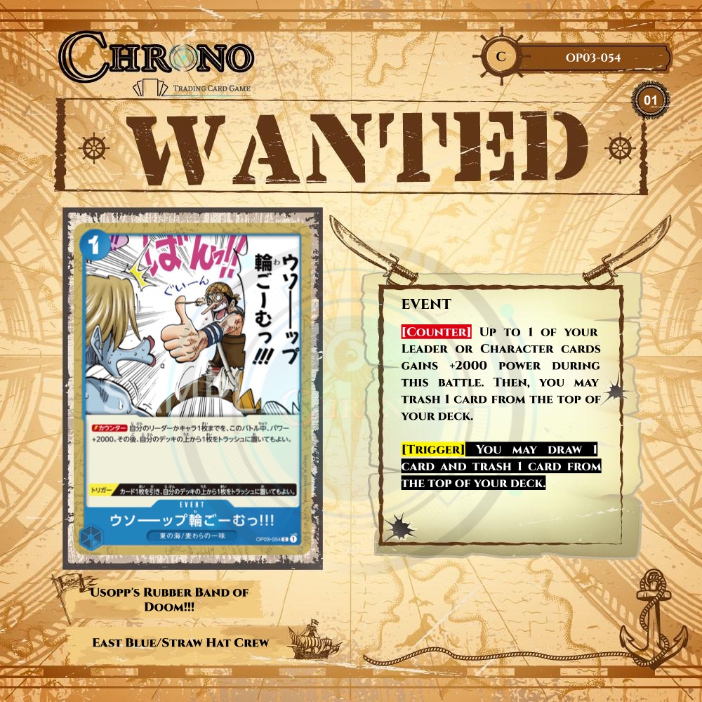 OP03054 Usopp's Rubber Band of Doom!!! Common Event Pillars of