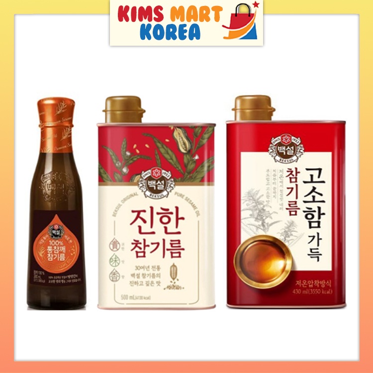Beksul Korean Sesame Oil Perilla Oil Premium Savory Roasted Sesame 80ml