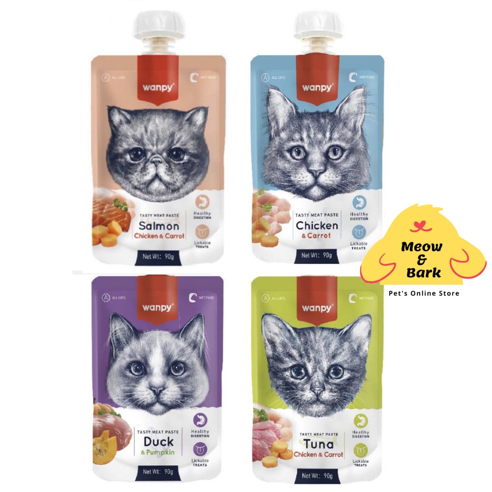 Wanpy Cat Tasty Meat Paste Pouch 90g Cat Wet Food Shopee Malaysia