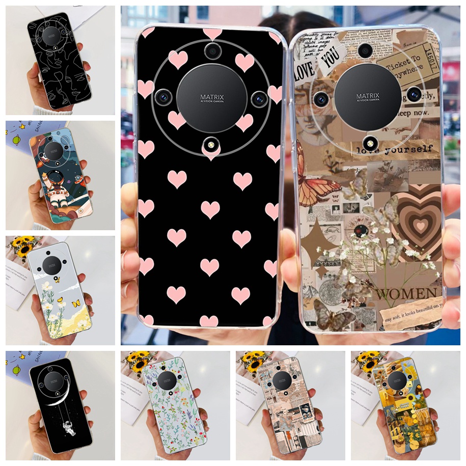 Custodia Honor X7A con Cinturino Verde e Bumper TPU a Fantasia Floreale