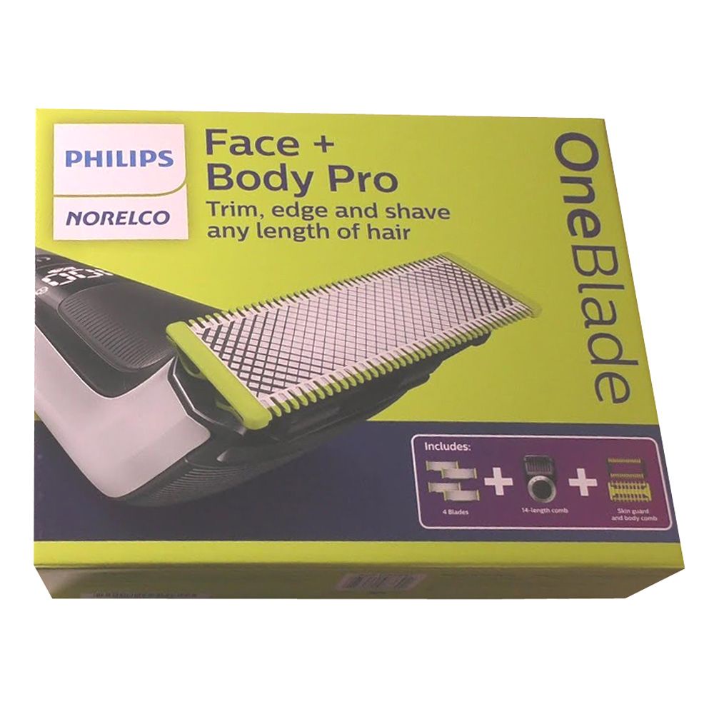 Philips Norelco QP6620/72 OneBlade Pro Face + Body Trimmer & Shaver (US