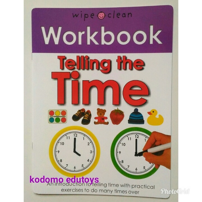 Wipe Clean Workbook - Telling The Time (Book Only, No Pen) | Shopee ...