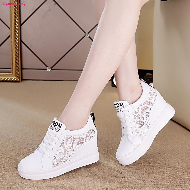 Sports Shoes Women s 2023 New Style Autumn Inner Height Increase Wedge Korean Version Small White Casual All Match Net Shopee Malaysia