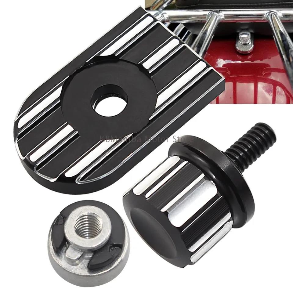 Seat Bolt For Harley Davidson Motorcycle Rear Seat Bolt Fender Screw Nut Mount Tab Knob Cover Silver Black For Harley Touring Softail Harley Motorcycle Seat Mounting Kit - Foto 14