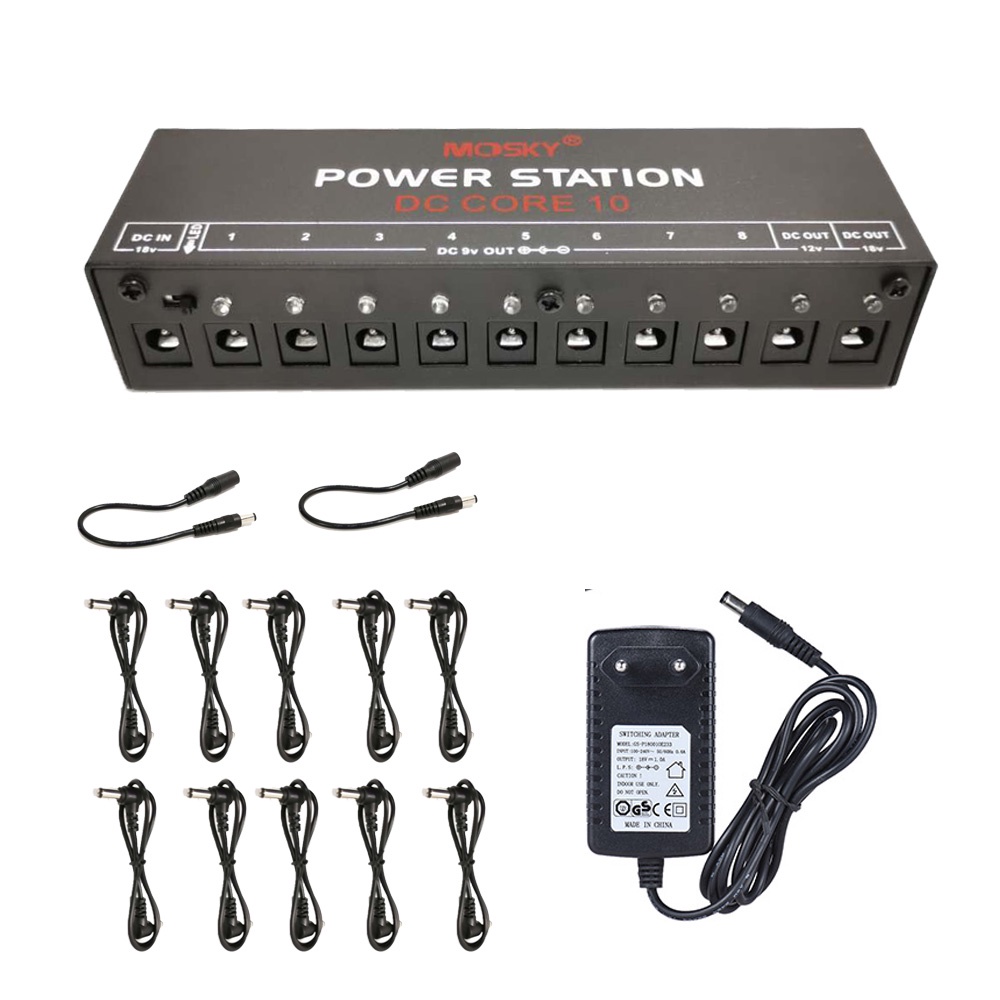 Mosky Mini Guitar Effect Power Supply 10 Isolated Output for 9V 12V 18V