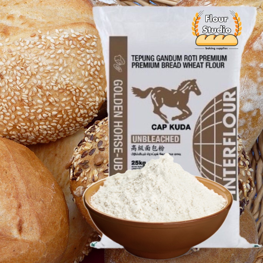 1kg High Protein Flour, Golden Horse Flour Repacked Shopee Malaysia