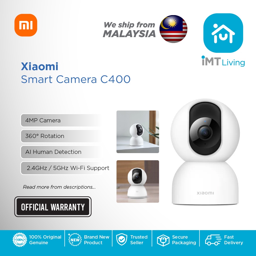 Xiaomi Smart Camera C400 MJSXJ11CM | Mi Malaysia Warranty | 4MP | 360 ...