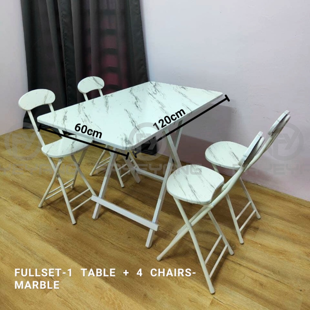 Fayeyang Foldable Table Dining Table Folding Portable Table Meja Lipat ...