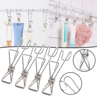 30 PCS Anti-Rust Clip Space-Saving Clothespin Hat Pants Storage Hanging  Travel Hook, Heavy Duty Hanging Hooks Clip, 360° Rotating Stainless Steel