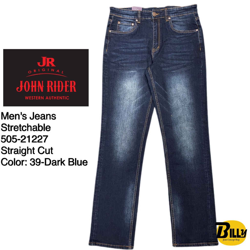 JOHN RIDER Brand Men's Straight Cut Stretchable Jeans (505-21227 ...