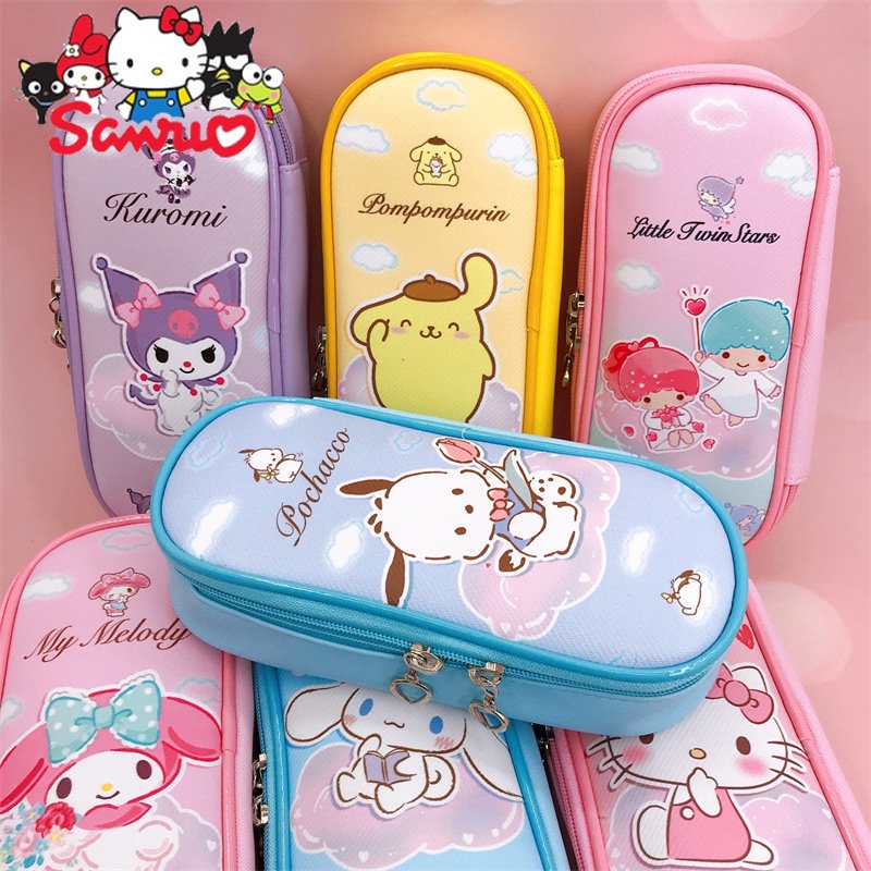 EASTHILL Sanrio Kuromi PU Pencil Bag Hello Kitty Cinnamoroll Pochacco ...