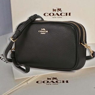 Coach shoulder bag crossbody clutch leather blue 65547 COACH