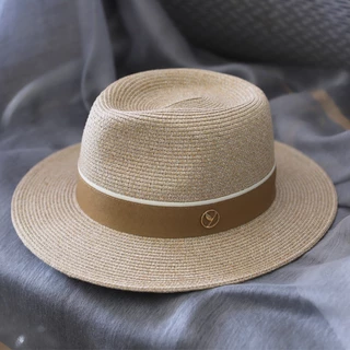 54-57-59-60CM Natural Panama Soft Straw Hat with Brown Belt Summer Women Men Wide Brim Beach Sun Cap