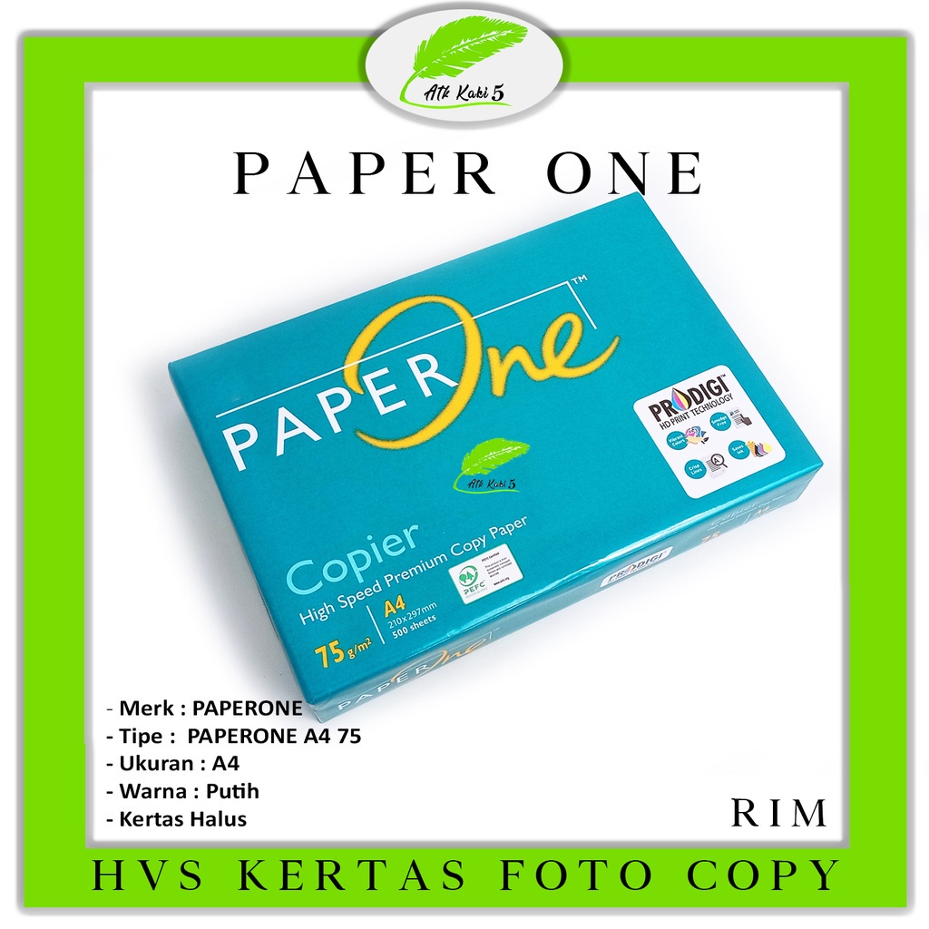 Paper ONE Photo Copy PAPER Variant / HVS A4 - RIM | Shopee Malaysia