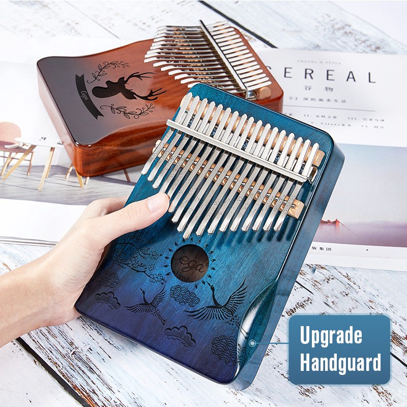 Kalimba Thumb Piano 17 Key Mahogany Musical Instruments Kalimba Hammer ...