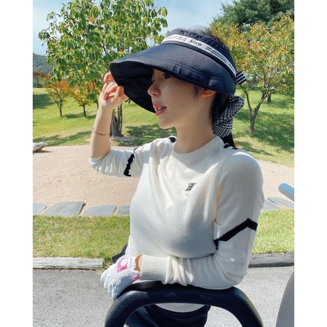 Golf Hat Ladies bing Hollow Top Outdoor Sports Small Face Sun