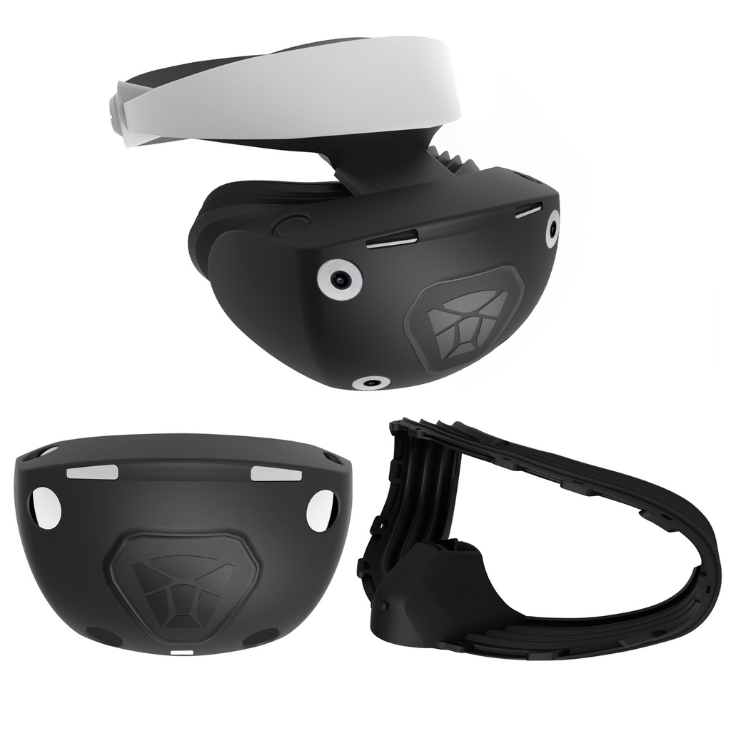For PS VR2 Helmet Full Cover Silicone Protective Case for PSVR2 Glasses ...