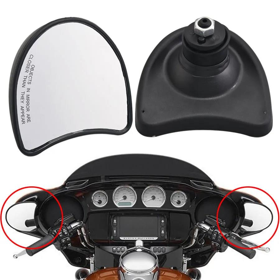 Motorcycle Black Batwing Inner Fairing Mount Mirrors Side Rear View For ...