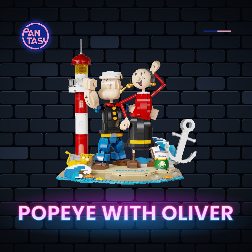 Pantasy Popeye With Oliver Popeye Building Brick Set (1500 Pcs ...