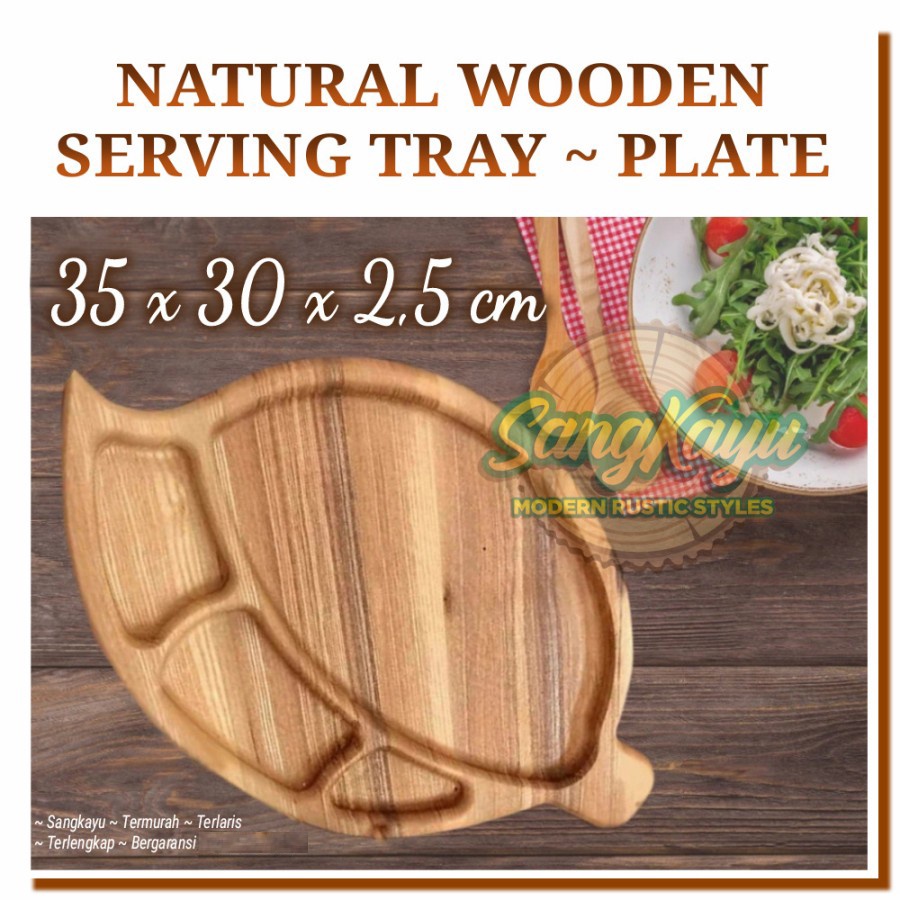 KAYU Wooden Tray Wooden Tray Unique Serving Plate Wooden Serving Tray