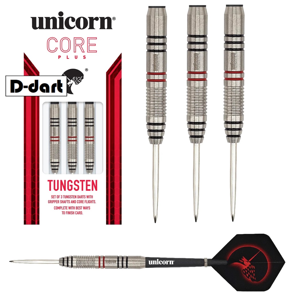 UNICORN STEEL TIP DART - 23G CORE PLUS WIN TUNGSTEN STEEL DARTS 23G ...