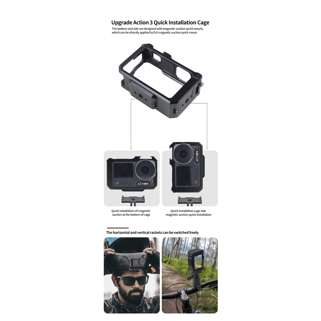 NovelGoal Camera Protective Frame Quick Mount 1/4" Cold Shoe