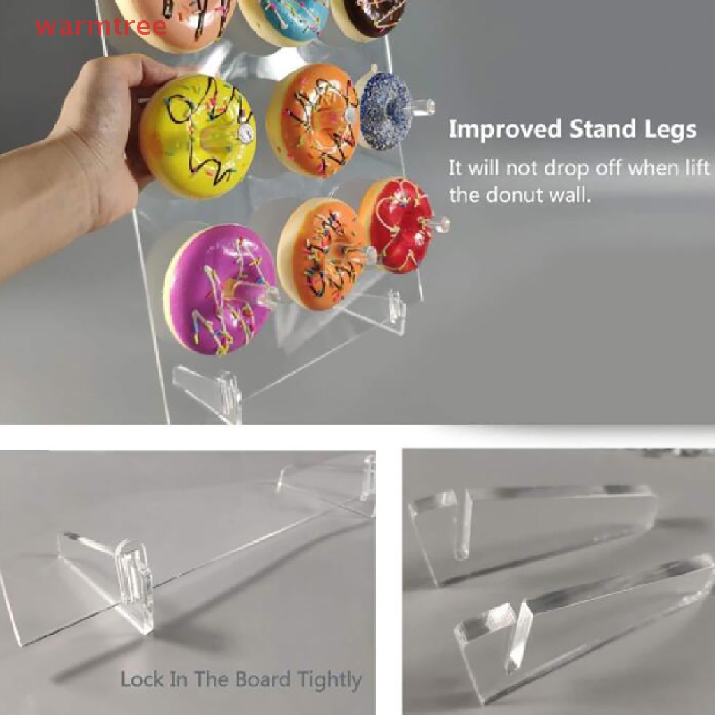 (warmtree) Donut Wall Display Donut stand for Parties Clear Acrylic ...