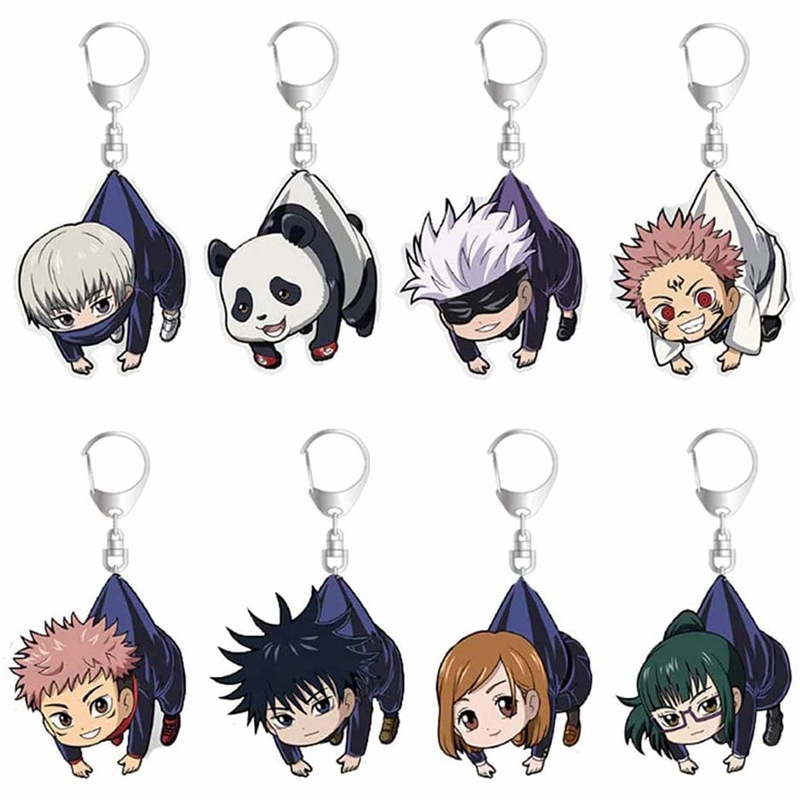 Anime Jujutsu Kaisen Key Chain Acrylic Cartoon Figure Yuji Itadori ...