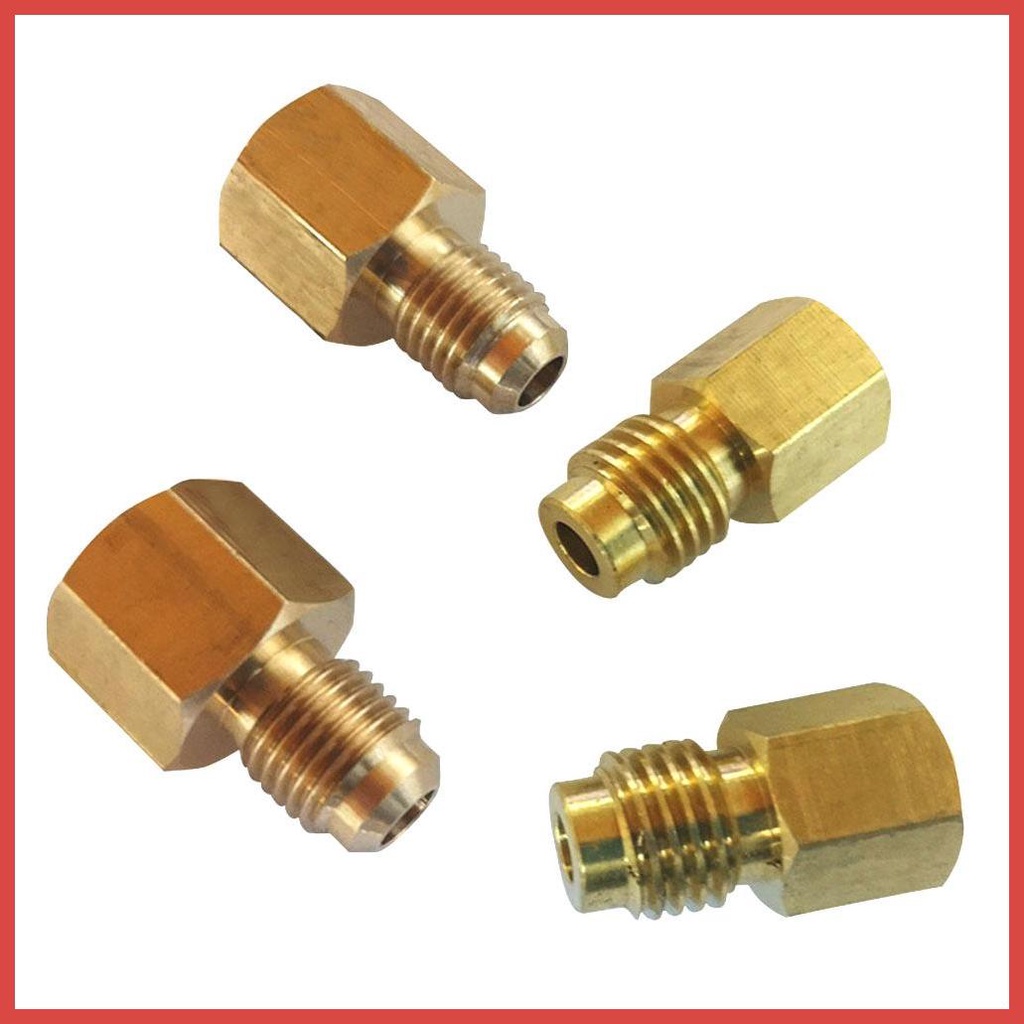 Brass Adapter Fitting 4 pieces Refrigerant Tank to R134A Fitting ...